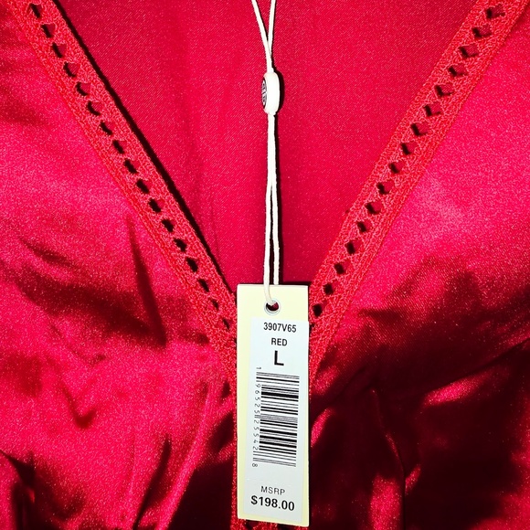 Size Large Max Studio London Flutter Sleeve Satin Midi Dress - NWT! - Picture 11 of 11